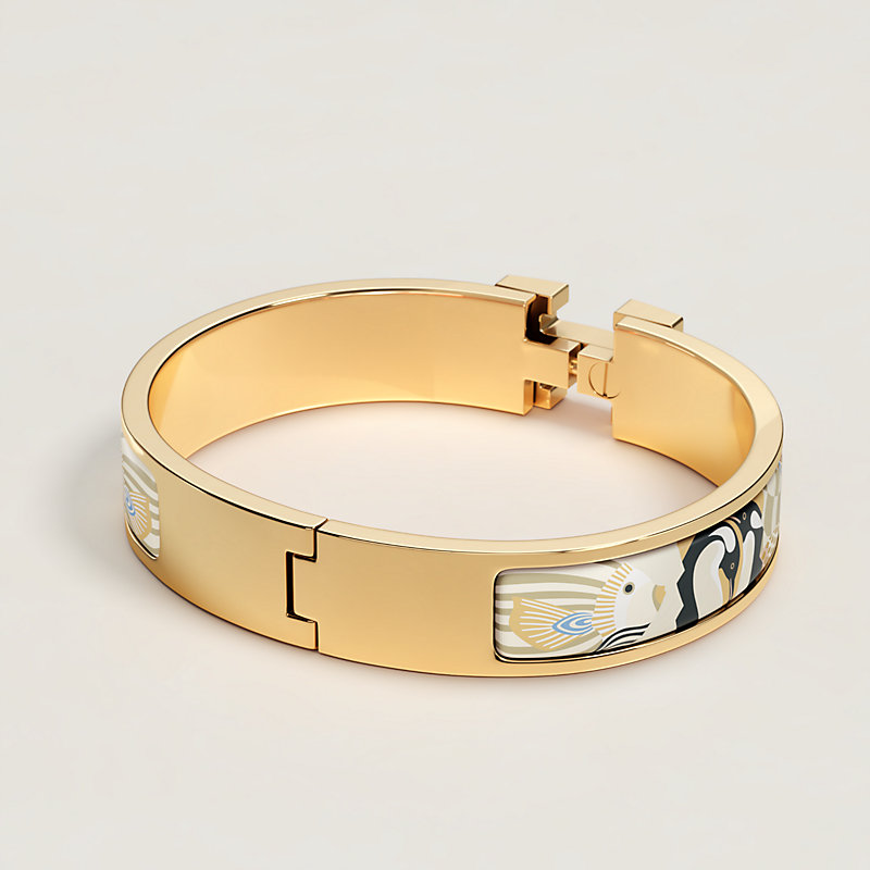 HERMES∽Lanternes Ballons et Cocardes バングル GOLD 2色_速達 Clic H Lanternes, Ballons et Cocardes bracelet | Hermès